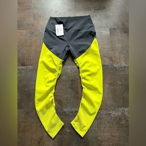 ZYIA Black and Neon Yellow Leggings